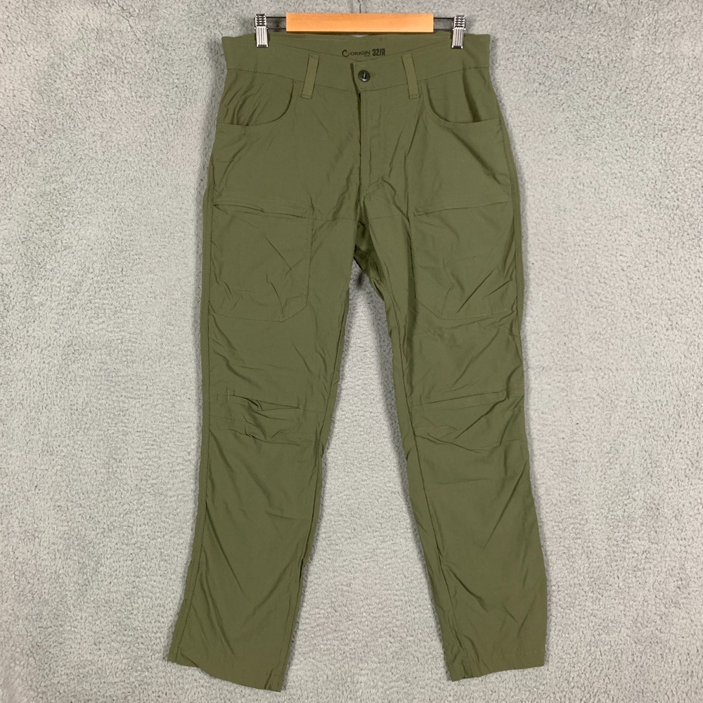 Origin Maine Nyloc Field Pants Mens 32 x 30 Green Articulated Knee Outdoor Cargo